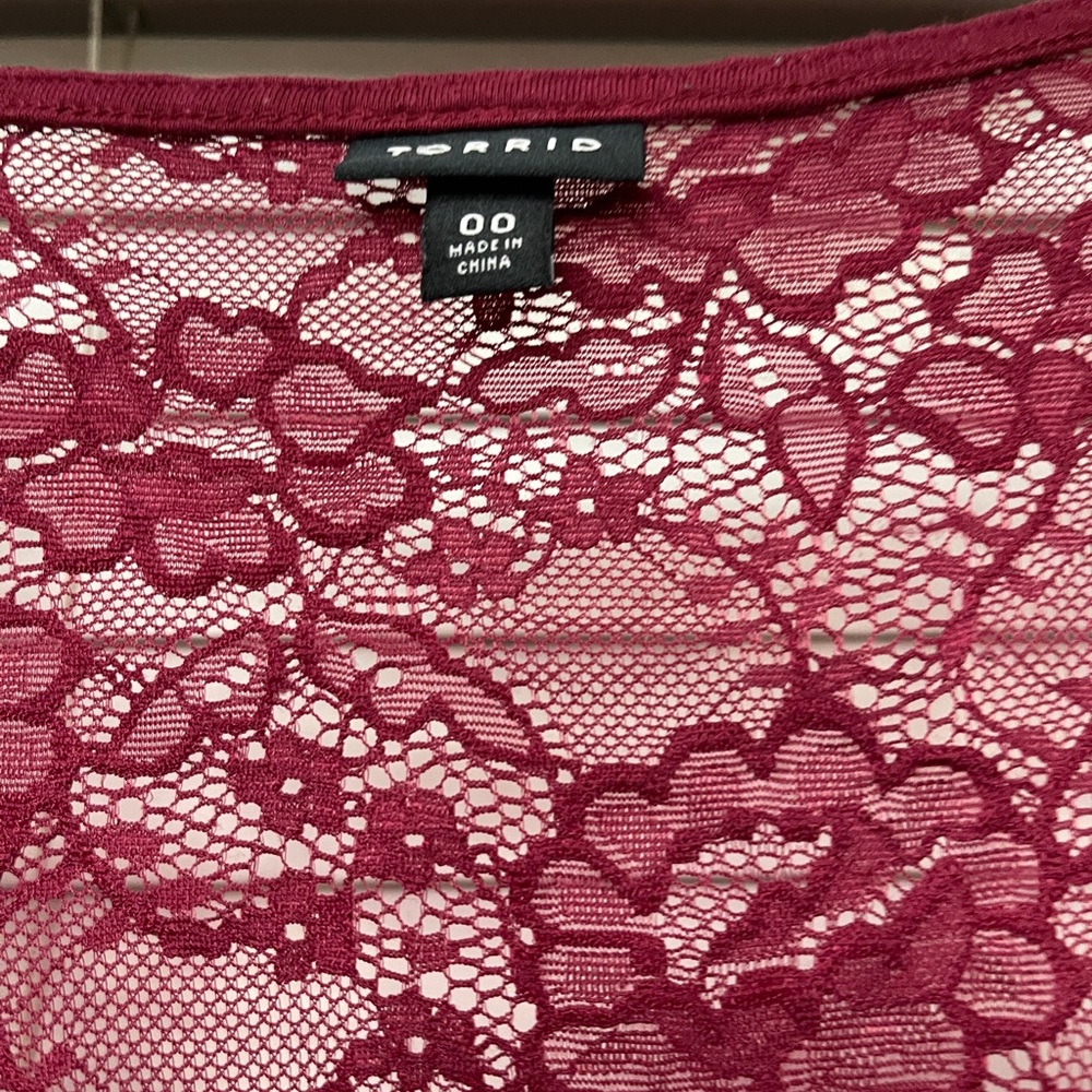 Lace Peplum Torrid Longsleeve Top